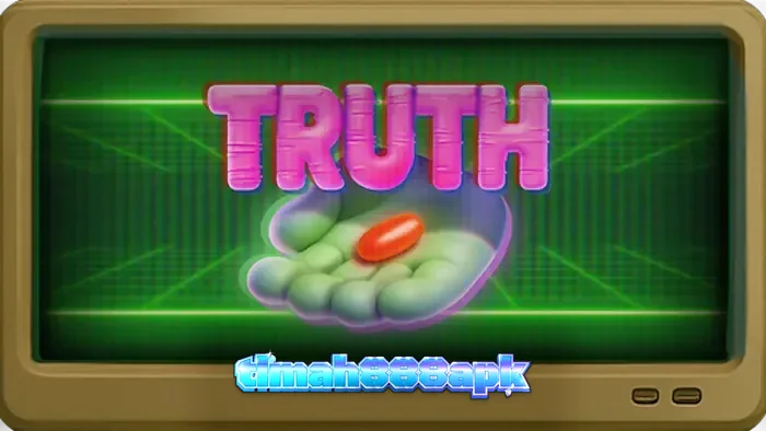 Tampilan layar permainan slot Truth dengan tema konspirasi